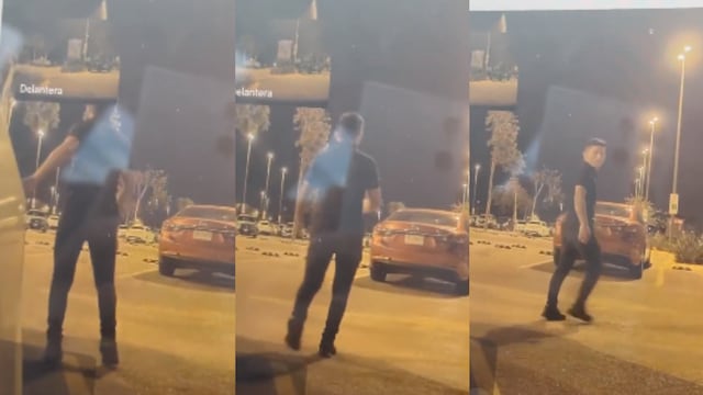 Buscan a hombre que rayó un Tesla en Mérida