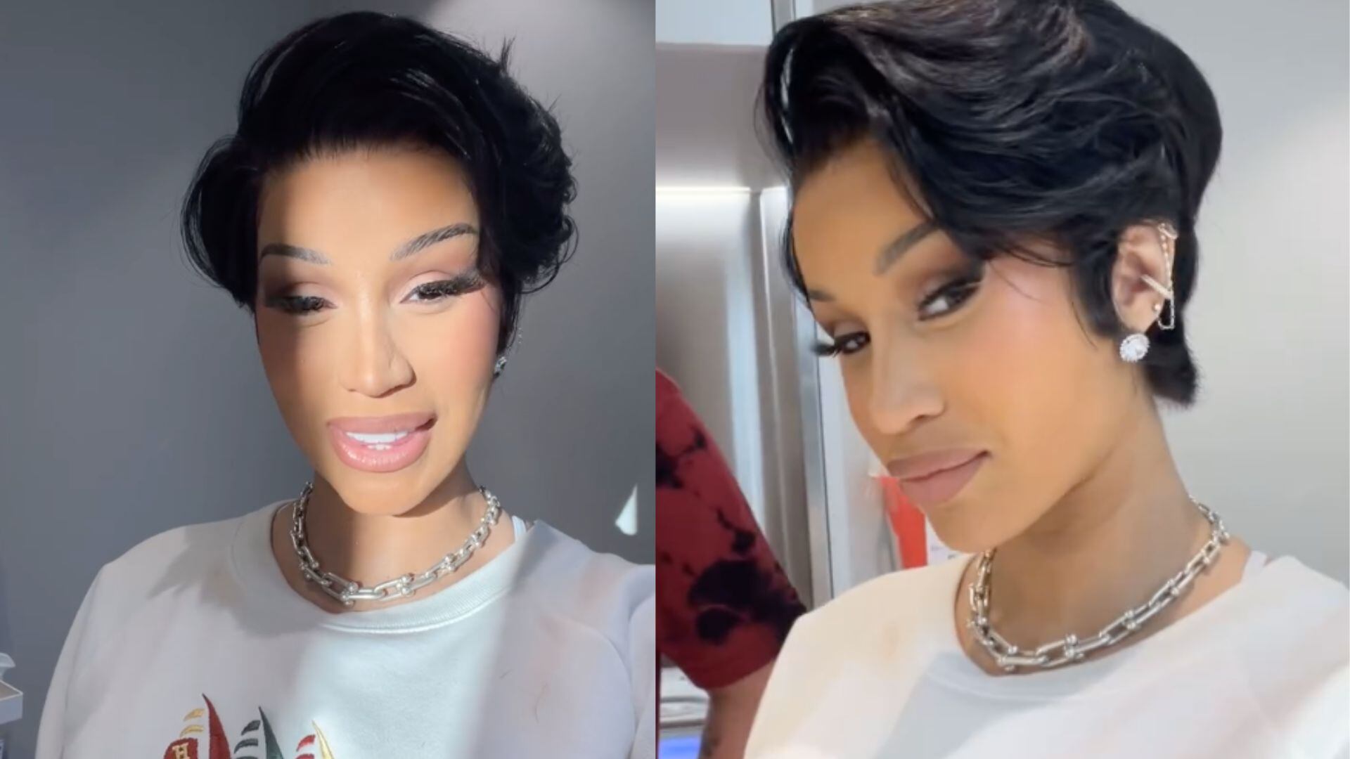 Cardi B presume su piercing, pero su look llama la atención, aunque la ven como Ángela Aguilar.