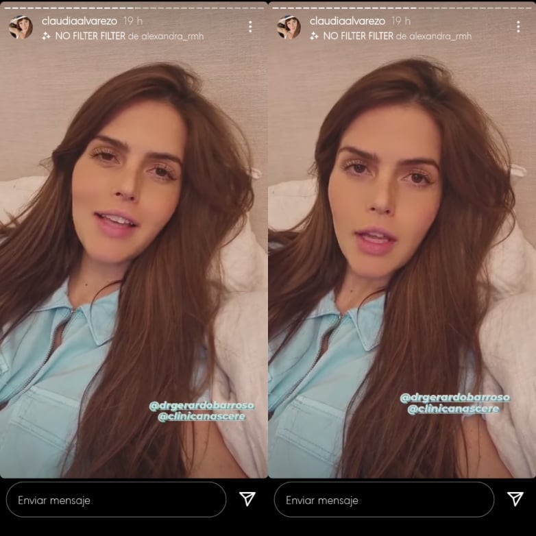 Claudia Álvarez embarazada de gemelos.