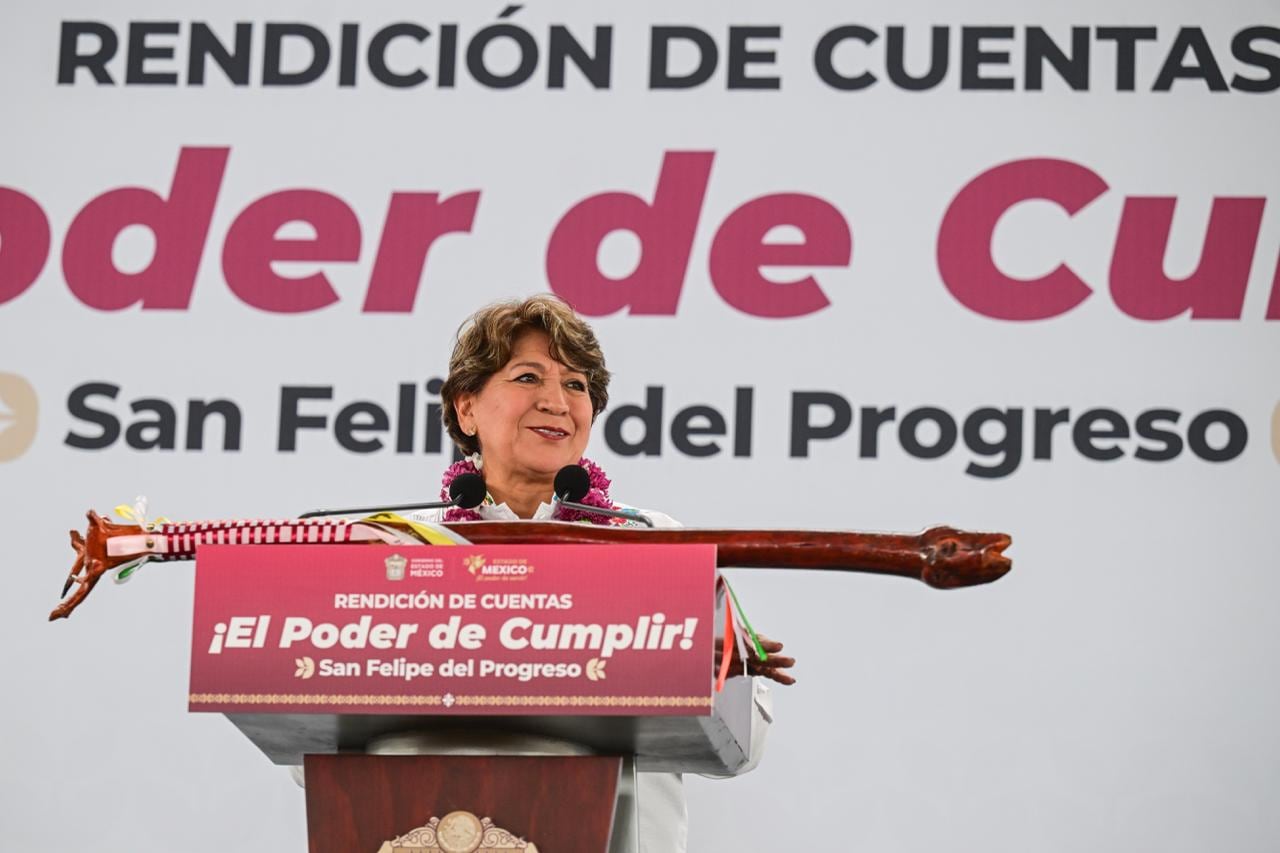 Delfina Gómez presenta resultados en San Felipe del Progreso
