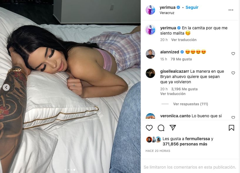 Yeri Mua muestra que sigue su relación con Brian Villegas