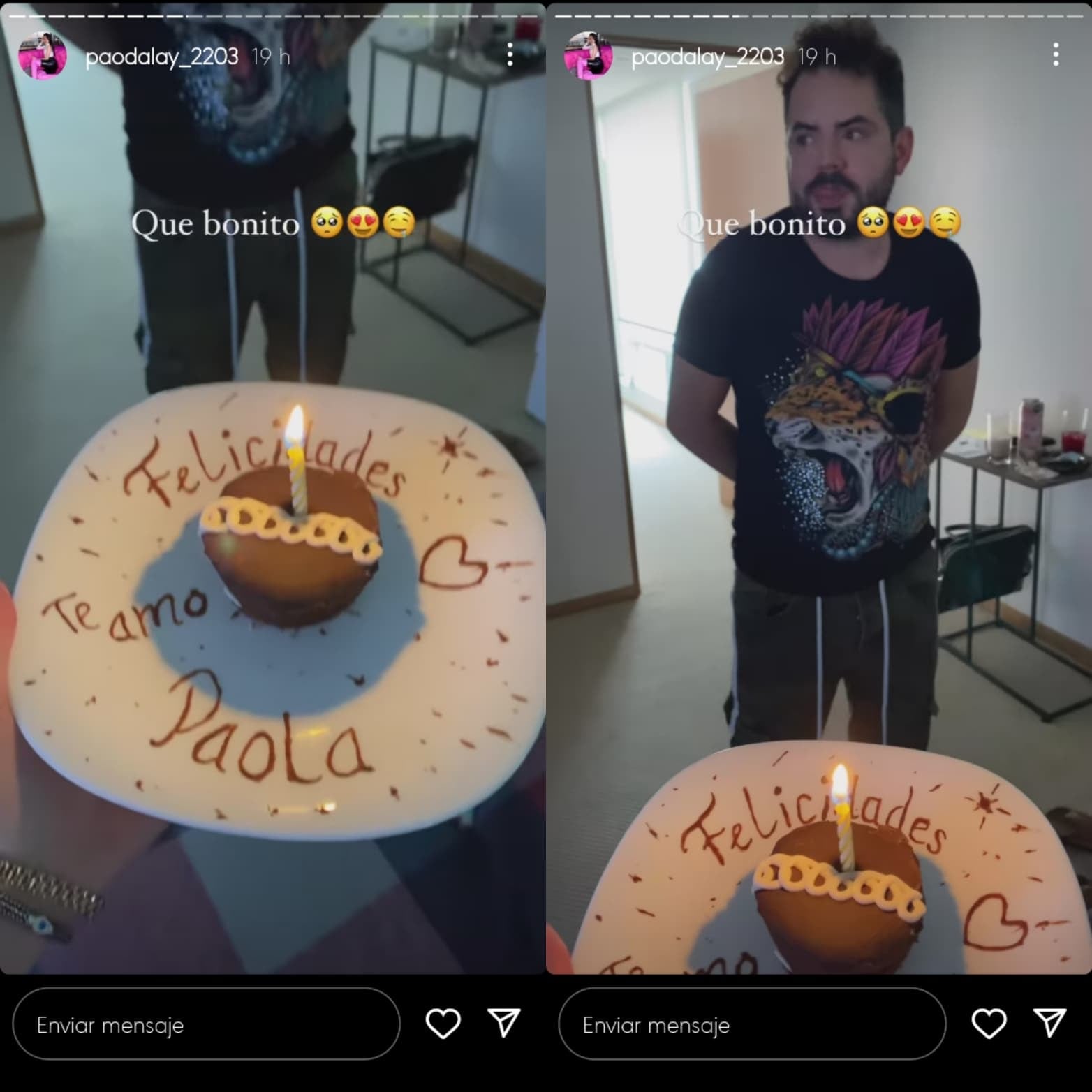 José Eduardo Derbez le regala un pingüino a su novia Paola Dalay, por su cumpleaños.