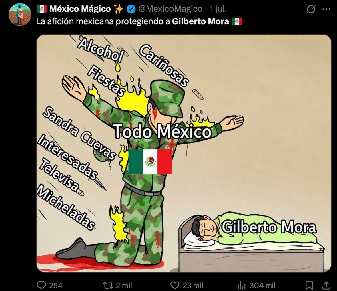 Los mejores memes que dejó la edad de Gilberto Mora en el Mundial 2026