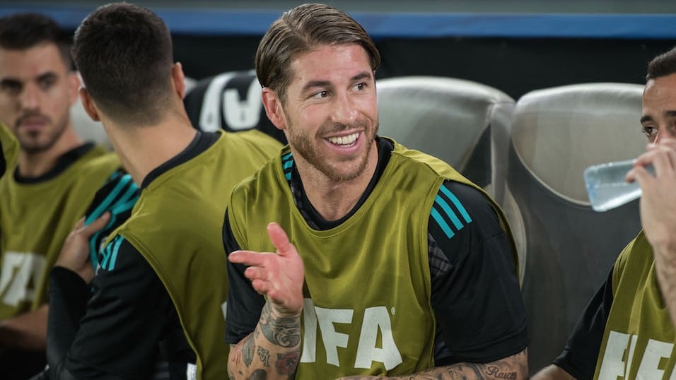 Sergio Ramos en la banca merengue.