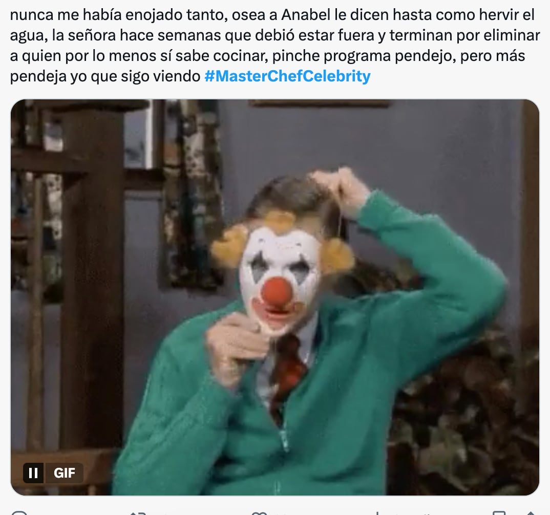 Memes de la eliminación de Chef en proceso de MasterChef Celebrity 2025