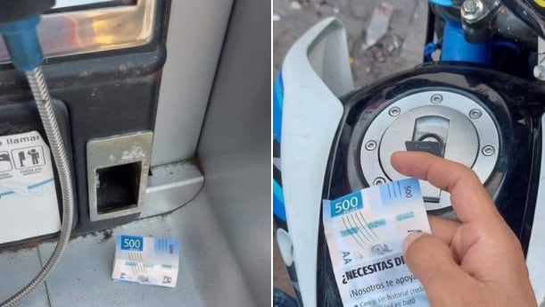 El falso billete de 500 pesos