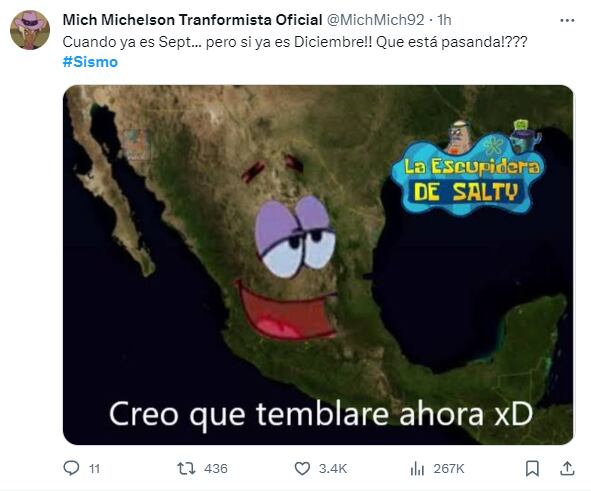 Memes por el sismo de hoy 7 de diciembre