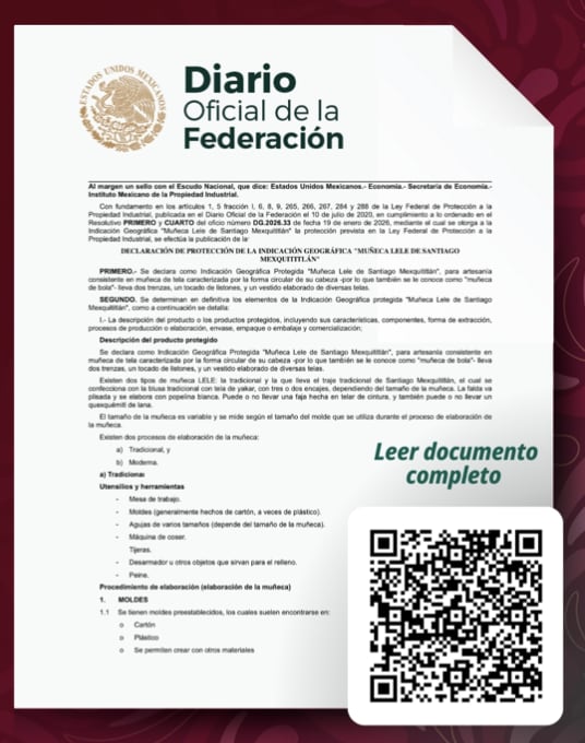 IMPI reconoce y protege a la muñeca Lele