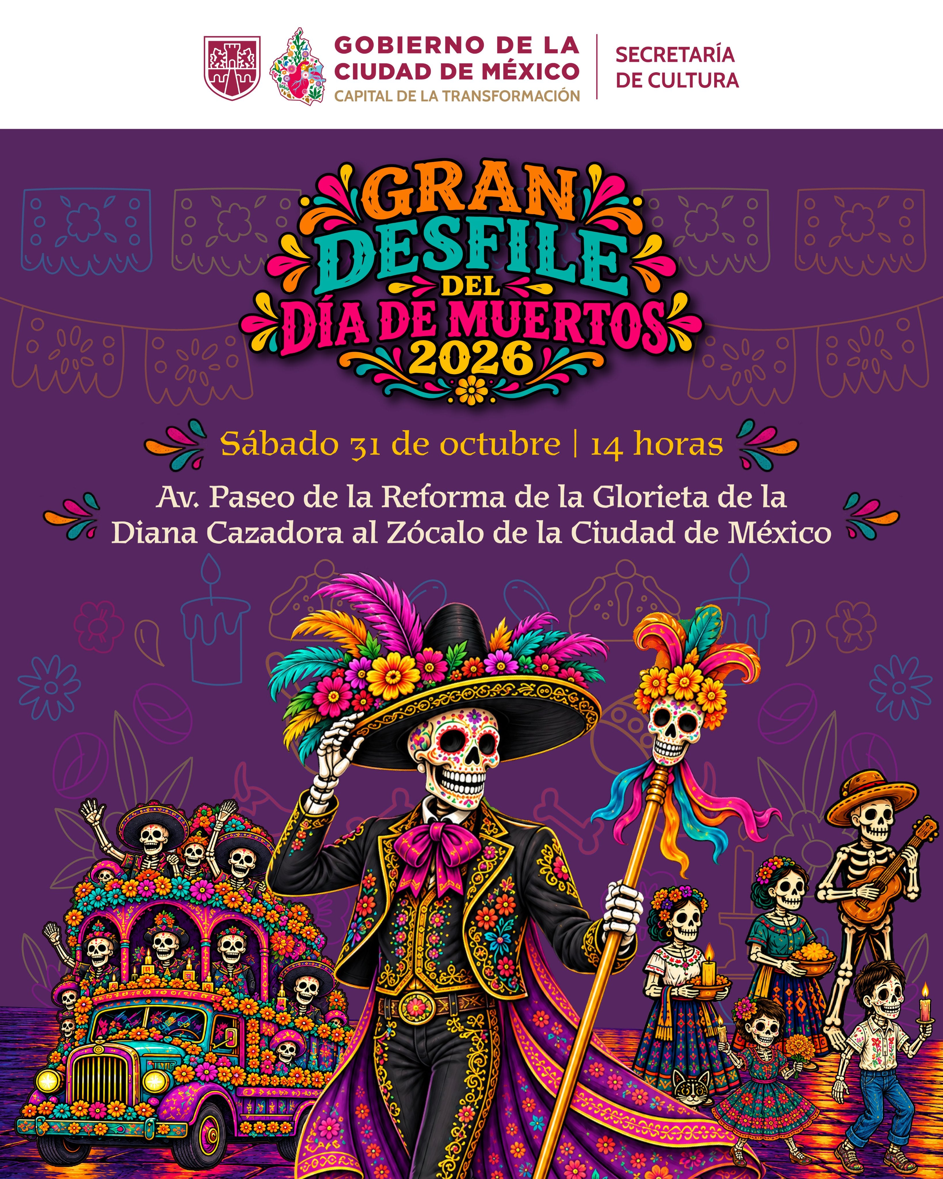 Desfile de Día de Muertos CDMX 2026
