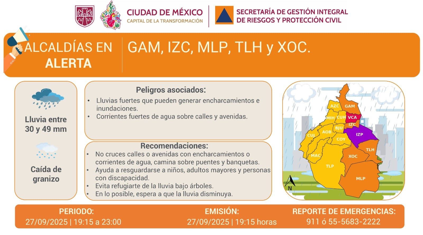 Lluvias desquician la CDMX
