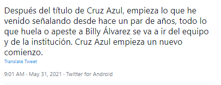 Cruz Azul, "Billy" Álvarez