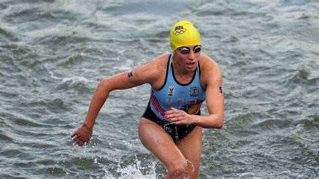 Claire Michel en el Río Sena durante los Juegos Olímpicos de París 2024