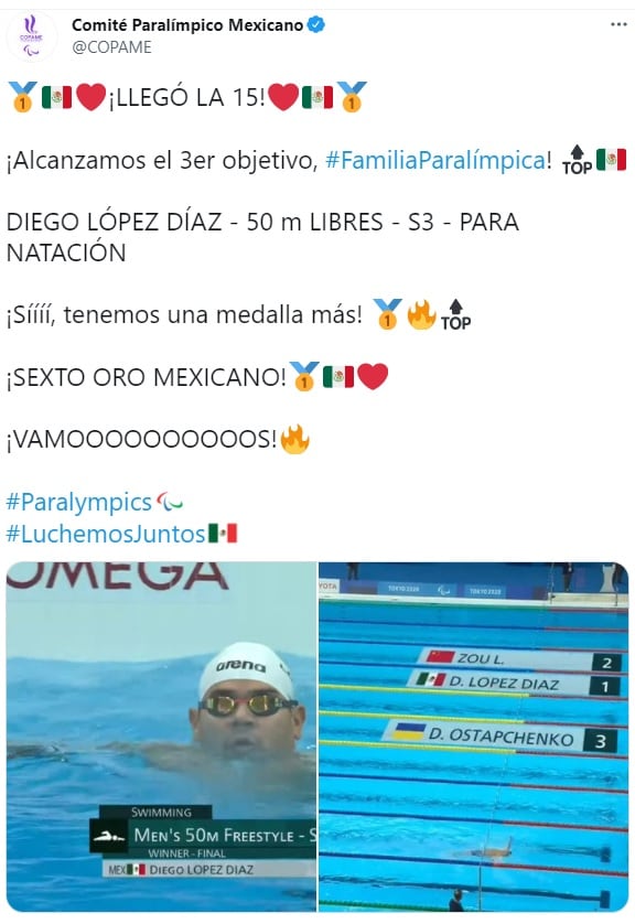 Comité Paralímpico Mexicano sobre Diego López
