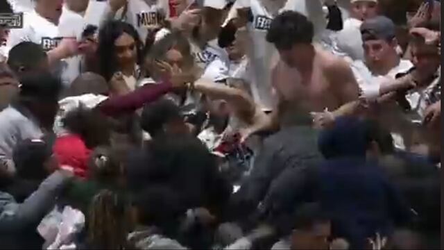 Batalla campal en el basquetbol de la NCAA entre las universidades de Bryant y Wagner.