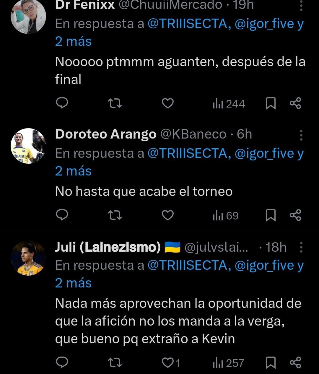 Respuesta de la afición de Club América a la Trisecta.