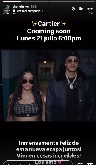 Ximena Flores y El Bogueto se dejan mensajes de amor para su nueva etapa como papás.
