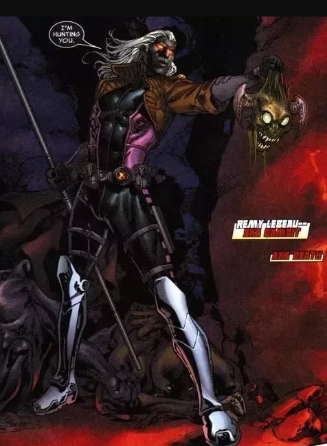 Gambito como el Jinete Muerte en X-Men
