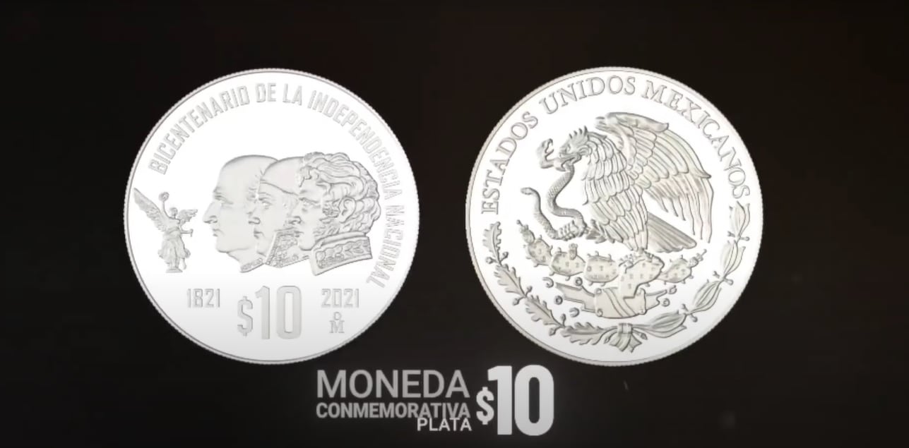 Moneda de 10 pesos Bicentenario de la Independencia