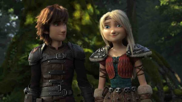 Hipo y Astrid en Cómo entrenar a tu dragón