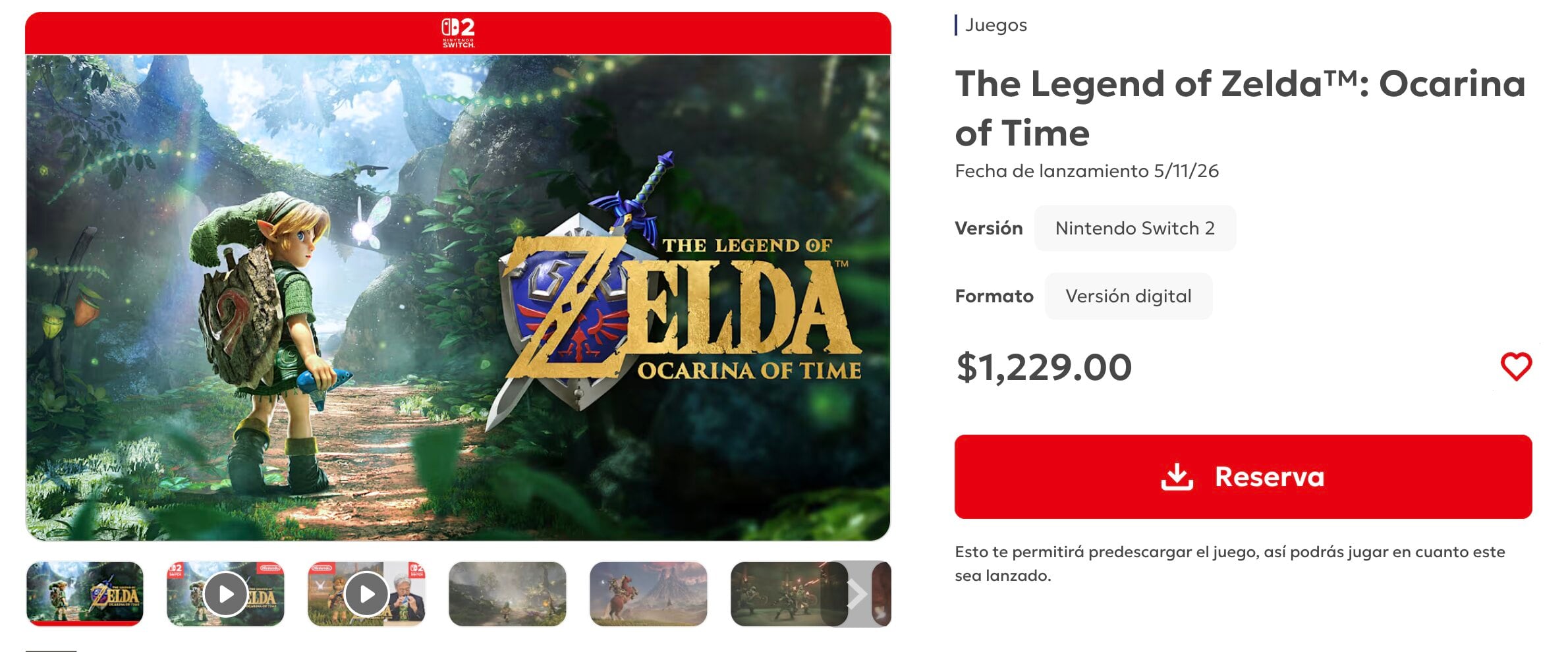 Precio The Legend of Zelda: Ocarina of Time