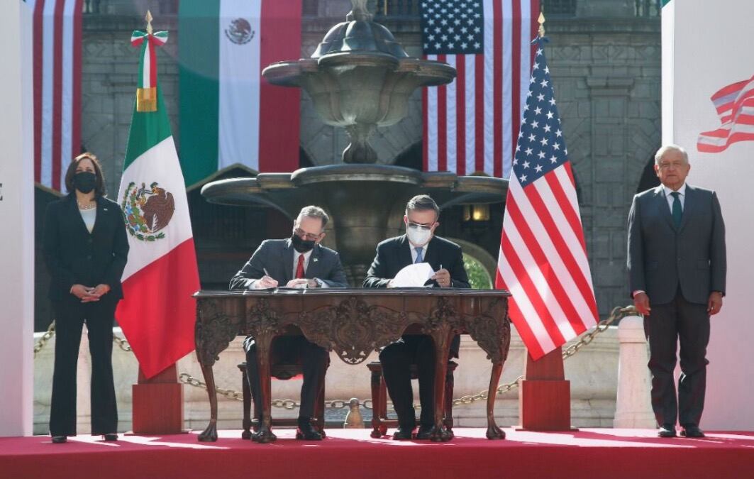 Kamala Harris y AMLO/@SRE_mx