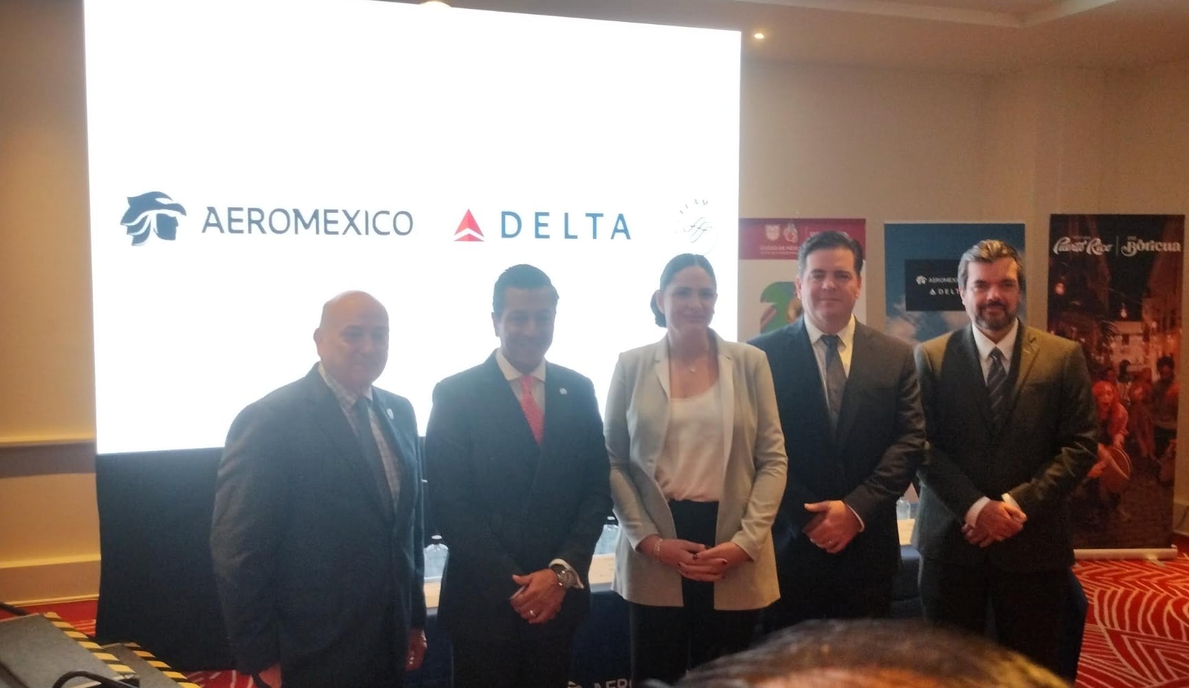 Presentación de la nueva ruta a San Juan de Puerto Rico de Aeroméxico en colaboración/Foto: Ximena Garmendia