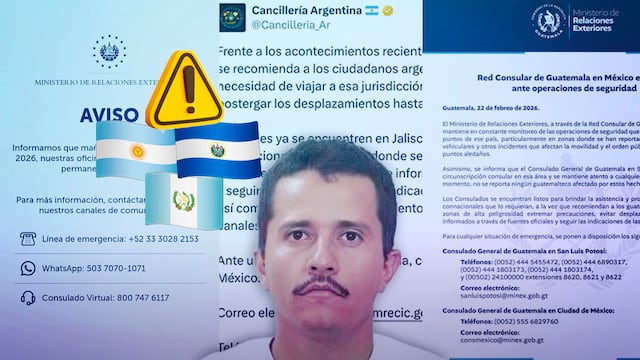 Países de América Latina se suman a las alertas de viaje por violencia en México por muerte de El Mencho