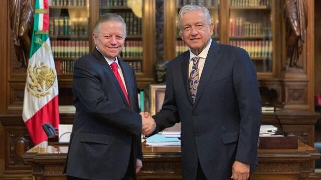 Arturo Zaldívar, ministro presidente de la Suprema Corte de Justicia, y el presidente López Obrador