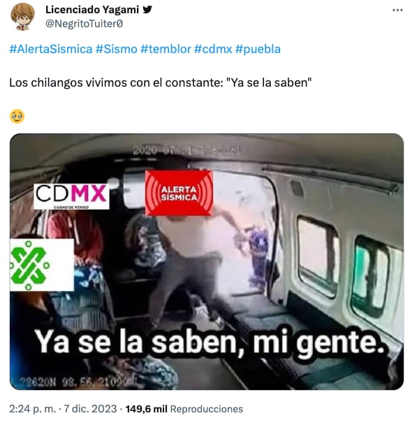 Memes del sorpresivo sismo de 5.8 en CDMX