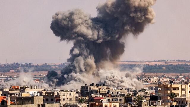 Bombardeo de Israel en Rafah, al sur de la Franja de Gaza