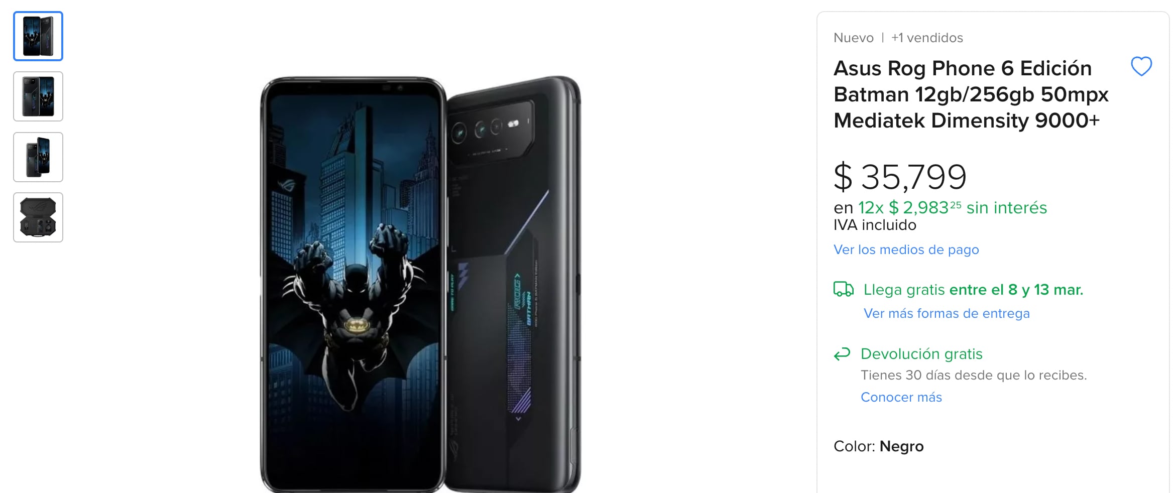 Rog Phone 6 Batman Edition en Mercado Libre