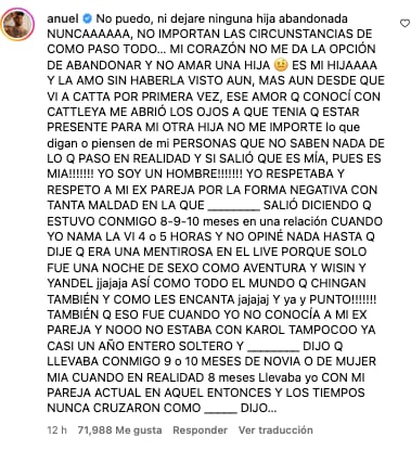 Anuel AA reconoce a su hija