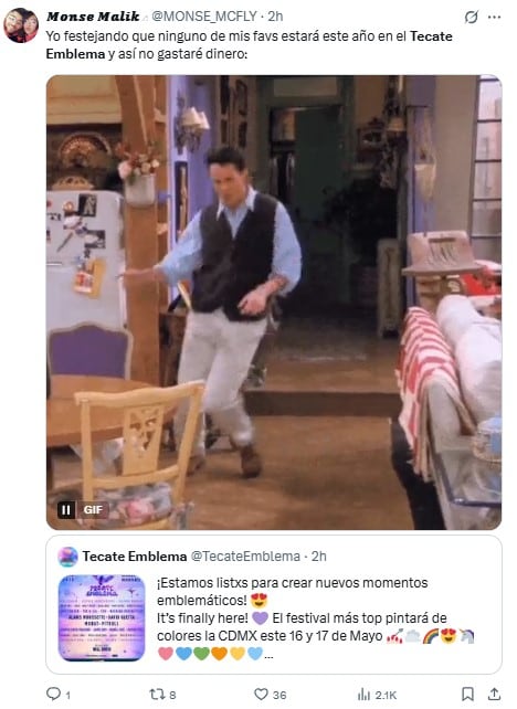 Memes por el cartel del Tecate Emblema 2025