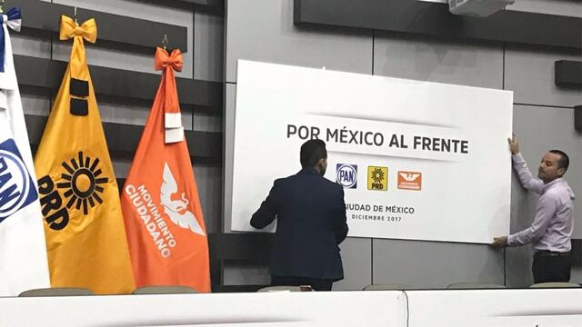 Coalición del PAN, PRD y MC se llamará "Por México al Frente"