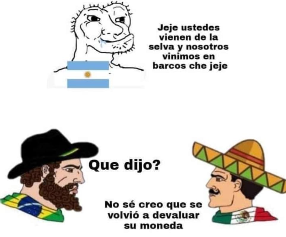 Meme de xenofobia por el México vs Argentina