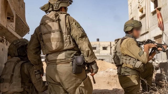 Vista de las actividades operativas de las FDI en la Franja de Gaza este lunes.