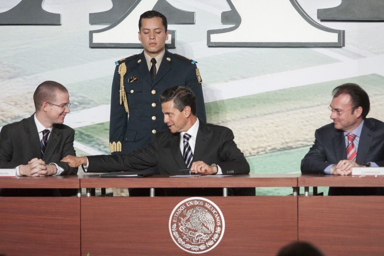 Ricardo Anaya, Enrique Peña Nieto y Luis Videgaray