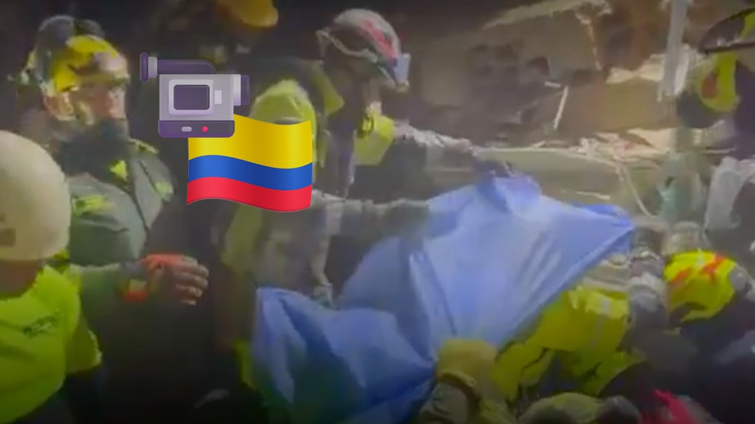 Rescatan con vida a una mujer tras pasar 36 horas bajo los escombros en Colombia
