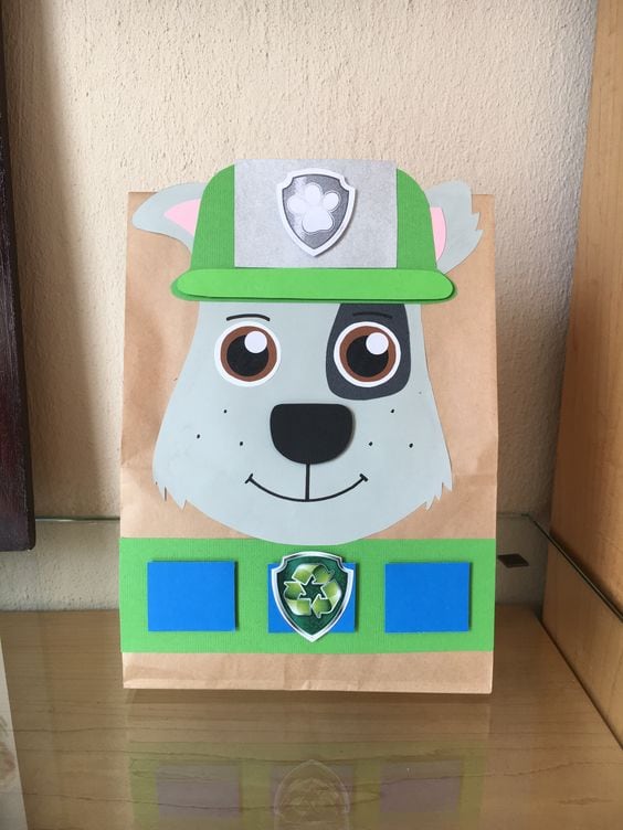 Dulceros de Rocky de Paw Patrol para el Día del Niño