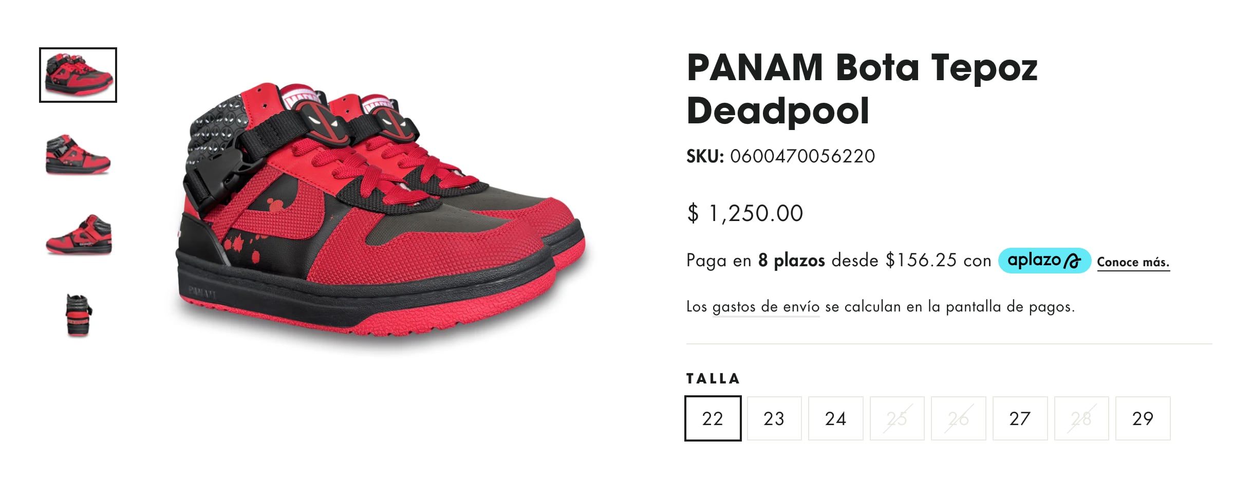 La colección de Tenis Panam de Deadpool y Wolverine