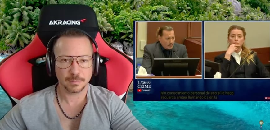 Adrián Salama analizando comunicación no verbal de Amber Heard