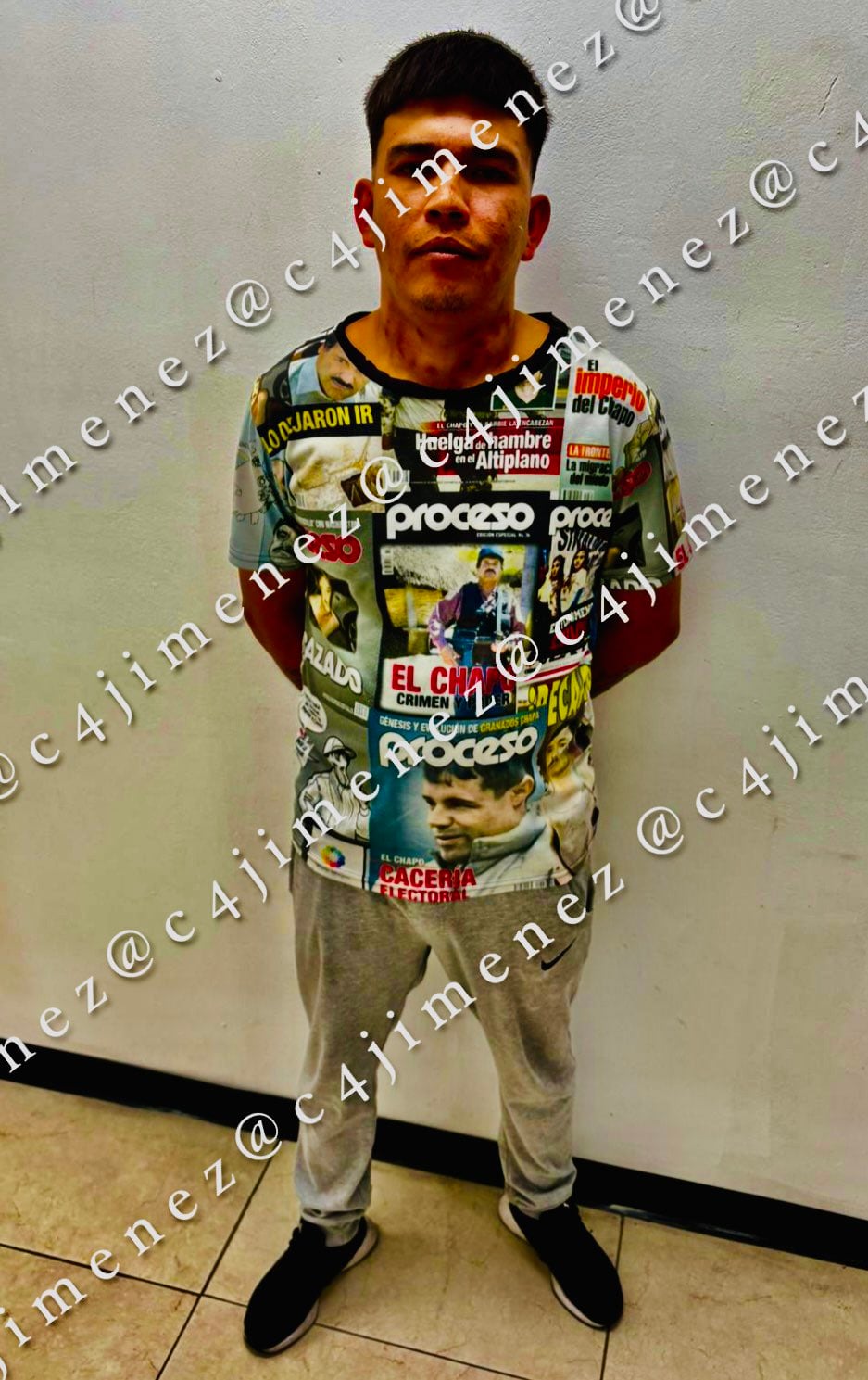 Edwin Matías Bolaños hace homenaje al Chapo Guzmán durante su detención en CDMX