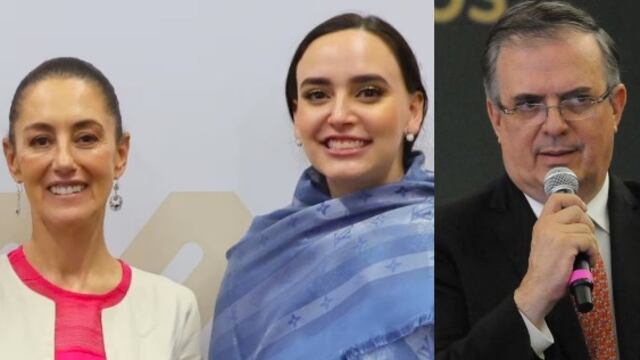 Claudia Sheinbaum, Altagracia Gómez y Marcelo Ebrard.