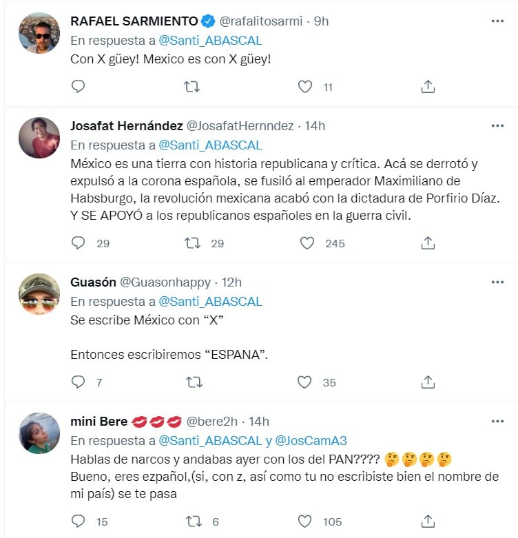 Críticas al líder de Vox por escribir "Méjico"