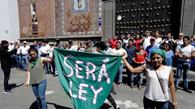 Protesta por aborto legal en México.