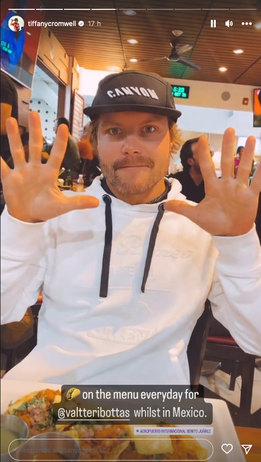 Valtteri Bottas se confiesa amante de los tacos.