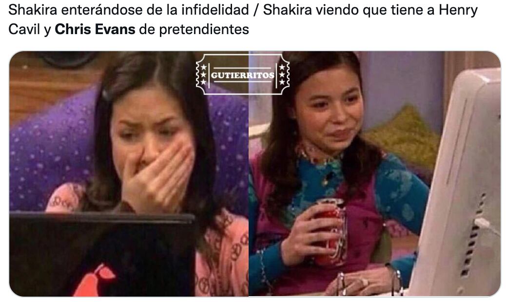 Usuarios quieren que Shakira elija entre Henry Cavill y Chris Evans