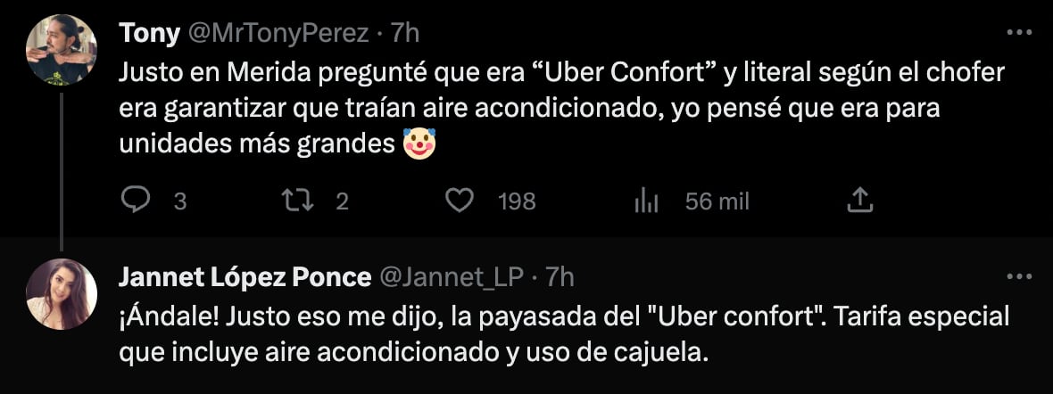 Uber cobra por aire acondicionado