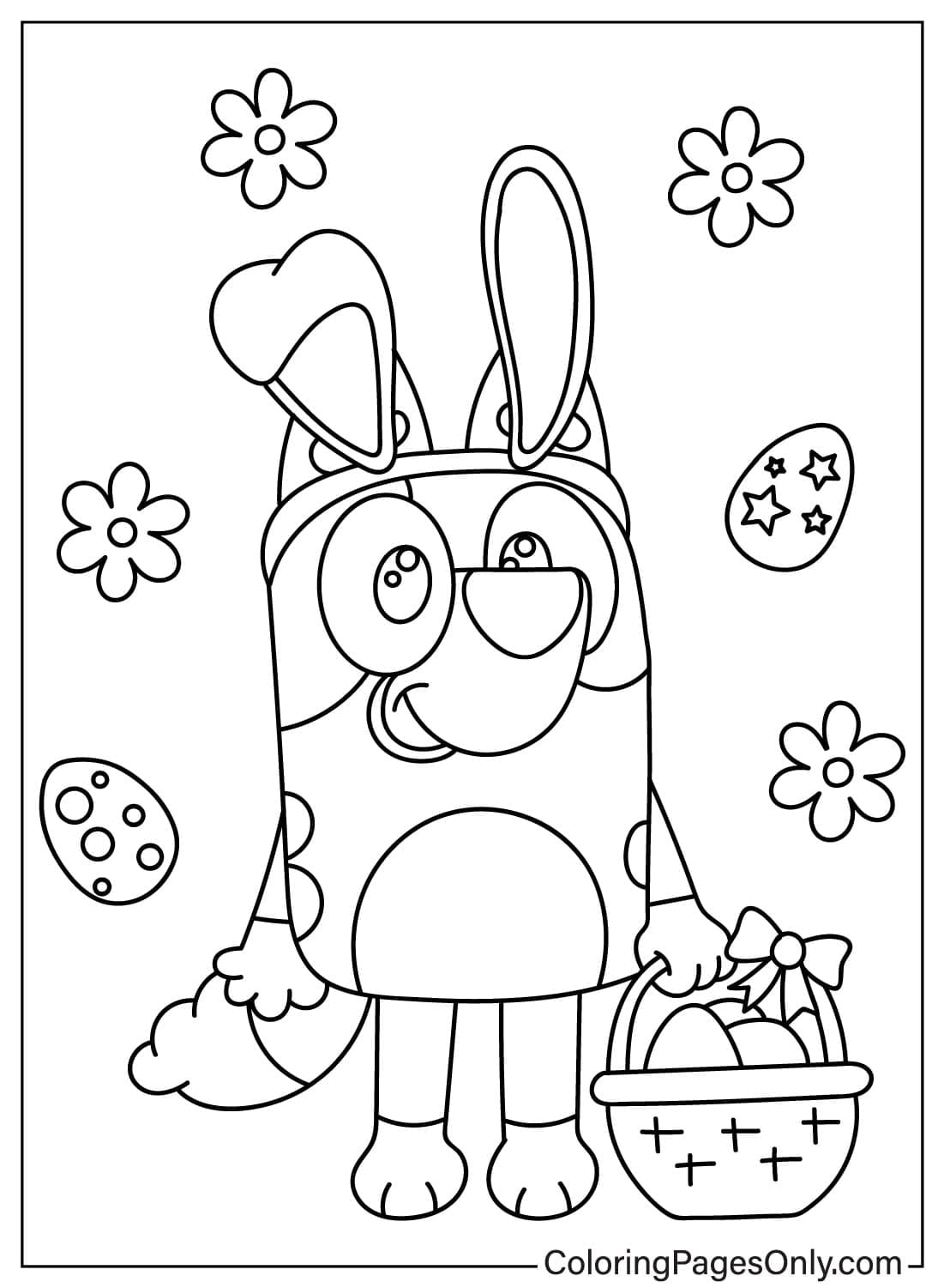 Dibujo de Pascua de Bluey