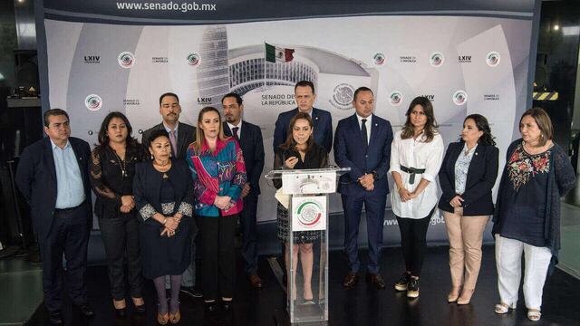 Grupo parlamentario del PAN en el Senado.